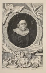 Portrait of Usher, Archbishop of Armagh, illustration from 