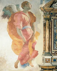 Archangel Gabriel by Giacomo Carucci known as Pontormo (1494-1556), fresco, Capponi Chapel, Church of Santa Felicita, Florence