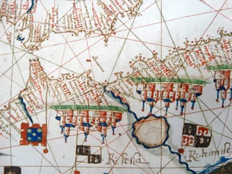 Renaissance map of Europe, Jacopo Russo (after) 1528