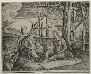 The Holy Family with St. Elizabeth