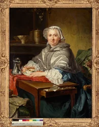 Madame Brion, Seated, Taking Tea
