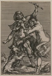 Two Beggars Fighting