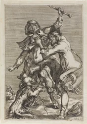 Two Beggars Fighting