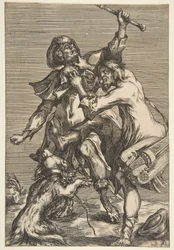 Two Fighting Beggars