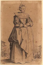 Lady with Headdress, Plate 1 from the Series “The Nobility”