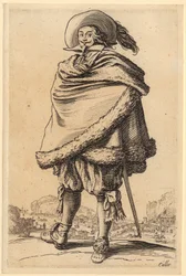 Nobleman in a Fur-Trimmed Cloak, Plate 10 from the Series “The Nobility”