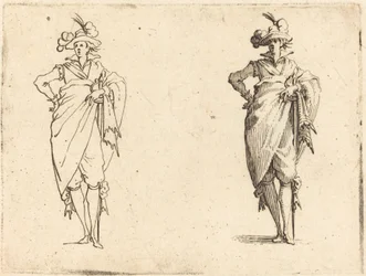 Gentleman Viewed from the Front with Hand on Hip