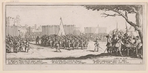 Enrolling the Troops, Illustration from The Large Miseries of War