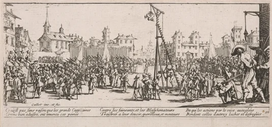 The Strapado, illustration from The Large Miseries of War