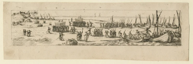 Landing of troops at the siege of La Rochelle