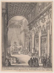 The Catafalque of Emperor Matthias, also called The Small Preacher, The Funerary Chapel of Florence and Requiem of Emperor Matthias