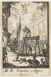 Martyrdom of Saint Simon, plate ten from The Martyrdoms of the Apostles