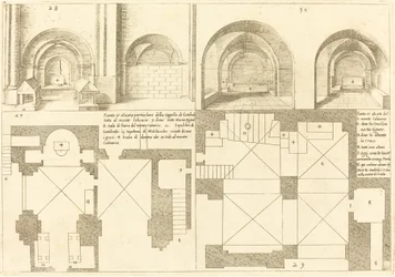 Plan and Elevation of the Chapel of Godefroy de Bouillon