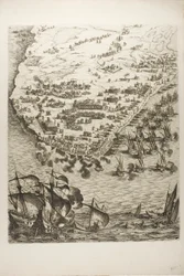 Plate Four from La Siège de la Rochelle