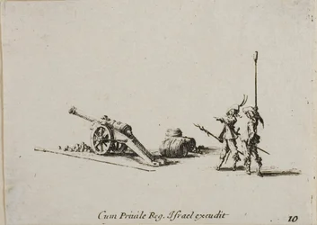 Preparing to Fire the Canon, plate ten from The Military Exercises