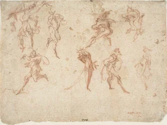 Sketches for the Balli di Sfessania (recto) Sketches of Dancers (verso)