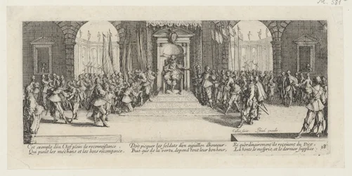 Distribution of pay, plate 18 from the series "The Miseries of War"