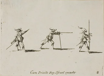 Taking the Firing Position with the Musket, Plate Eight from The Military Exercises
