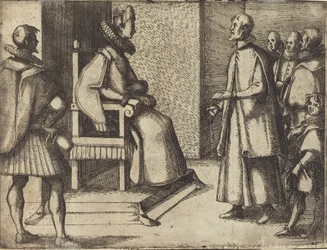 The Envoy of Tuscany thanking the Queen