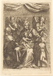 The Holy Family with Two Angels