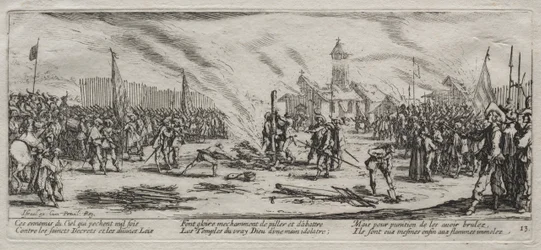 The Large Miseries of War: Burning at the Stake