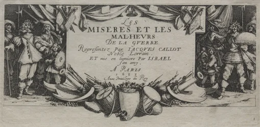 The Large Miseries of War: Title Page