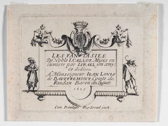 Title Page of Les Fantaisies