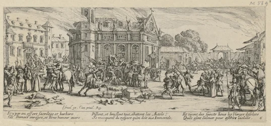 Destruction of a Monastery, Plate 6 from the series "Miseries of War"