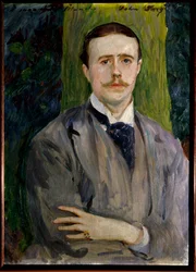 Portrait of Jacques Emile Blanche, French painter. Painting by John Singer Sargent. Rouen, Museum of Fine Arts