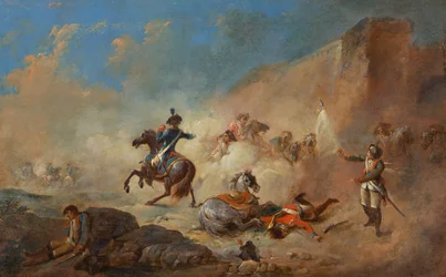 Combat of English and French Cavaliers