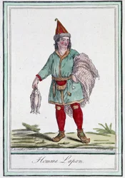 Lapp Man - in “Encyclopédie des voyages” by Grasset Saint Sauveur, ed. Paris 1796