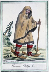 Ostyak Man on Skis - in 