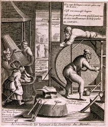 17th century engraved illustration from a collection of proverbs by Jacques Lagniet