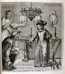 17th Century Engraved Illustration from a Collection of Proverbs