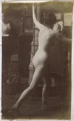 Study of a Female Nude Model, Seen from the Back, in the Studio of Jacques de Lalaing