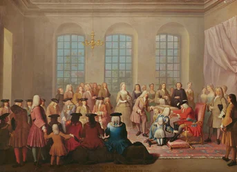 Philip V of Spain gives the Golden Fleece to the Marshal of Tesse as French Ambassador to Spain in 1724