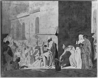 Homer reciting his poems, 1794