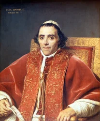 Pius VII (1742 - 1823). Painting by Jacques Louis David (1748-1825). Louvre Museum. Paris