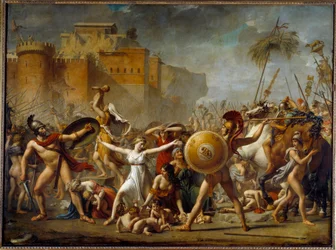 The Sabines Interposing Between Their Roman Husbands and Their Sabine Brothers Showing Them Their Children