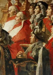 The coronation of Napoleon I by Pope Pius VII in the Cathedral of Notre-Dame de Paris ...