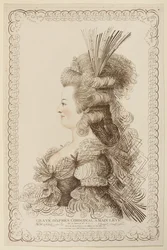 Calligraphic Portrait of Marie Antoinette, 1787