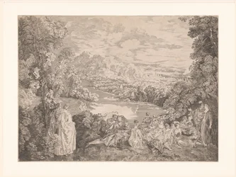 Elegant Company in a Landscape