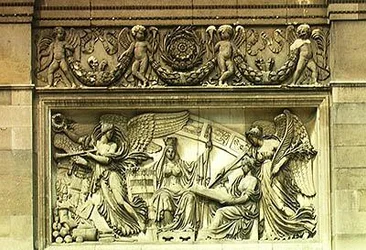 Relief depicting an allegory of the signing of the Treaty of Presburg, 26th December 1805