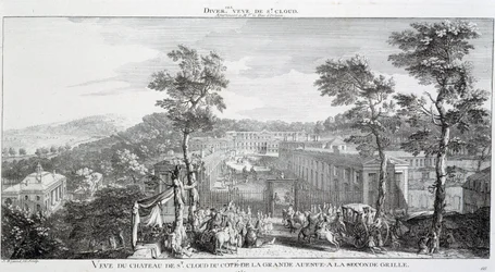 View of the Chateau in the park of St Cloud, on the side of the grand avenue