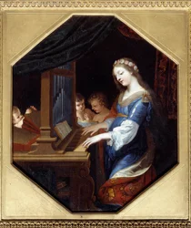 Saint Cecile Playing the Organ