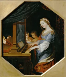 Saint Cecily Playing the Organ