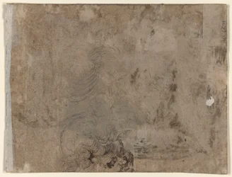 A Youth Seated at a Table (recto); Head of a Child with Curly Hair (verso)