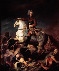 Portrait of Prince Eugene of Savoy-Carignan, Count of Soissons (1663-1736), called Prince Eugene. Painting by Jacob Van Schuppen (1670-1751)