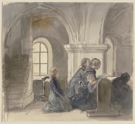 Peasants Praying in a Church