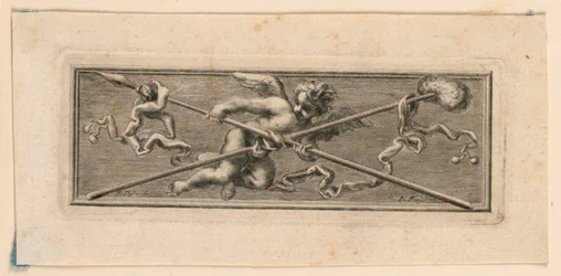 Vignette with Angels and Instruments of the Passion